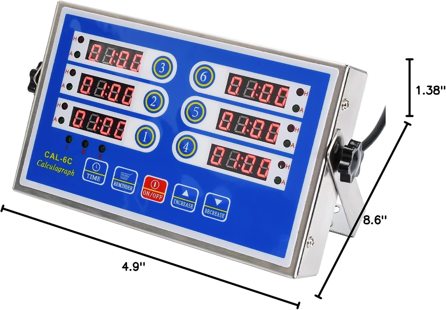 YOOYIST Commercial 6 Channels Digital Kitchen Timer