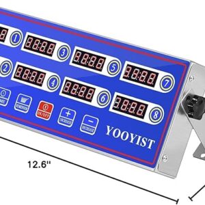 YOOYIST Commercial 8 Channels Digital Kitchen Timer