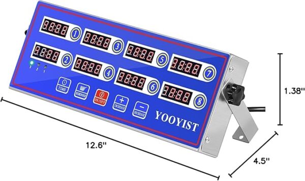 YOOYIST Commercial 8 Channels Digital Kitchen Timer