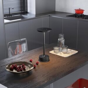 Cordless Table Lamp Set of 2 Black for Bar and Dining - Image 4