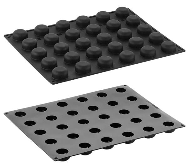 HALF BALL - SILICON BAKING MOULD - D 70X70 X H 20mm - 35 CUPS/BRIOCHETTES