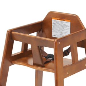 Baby Chair Wooden High Rubberwood Walnut