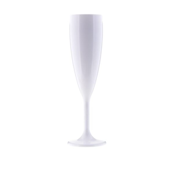 POLYCARBONATE FLUTE CHAMPAGNE GLASS 180 ML WHITE POLYCARBONATE FLUTE CHAMPAGNE GLASS 180 ML WHITE