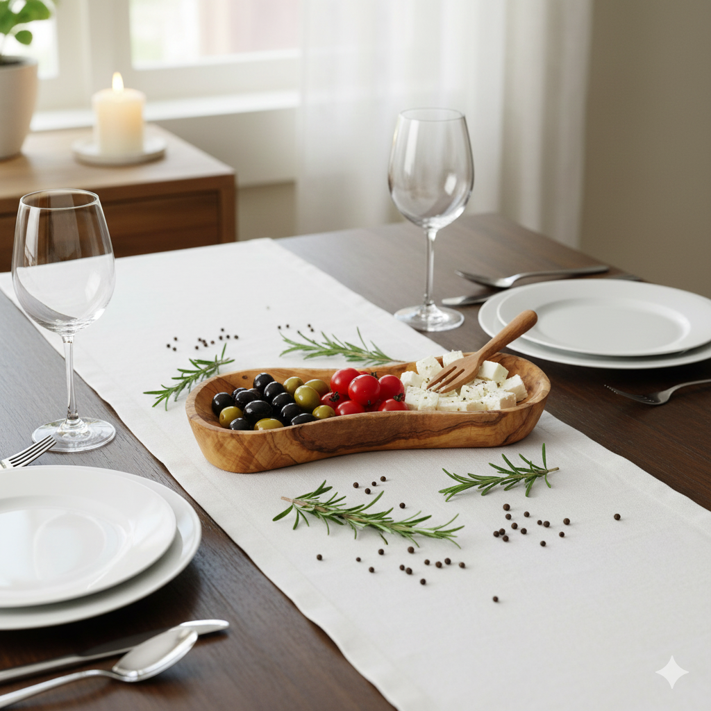 Olive Wood Butter Dish Z Shaped