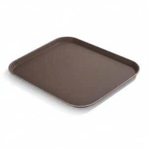 Rectangular Non-Slip Fiberglass Tray Brown 45x65cm