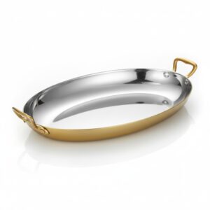 SS Oval Gold Seafood Pan 40cm