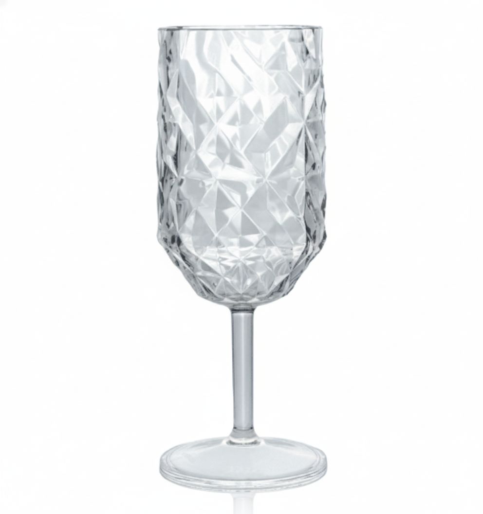 POLYCARBONATE PRISMA GOBLET GLASS 400ML CLEAR