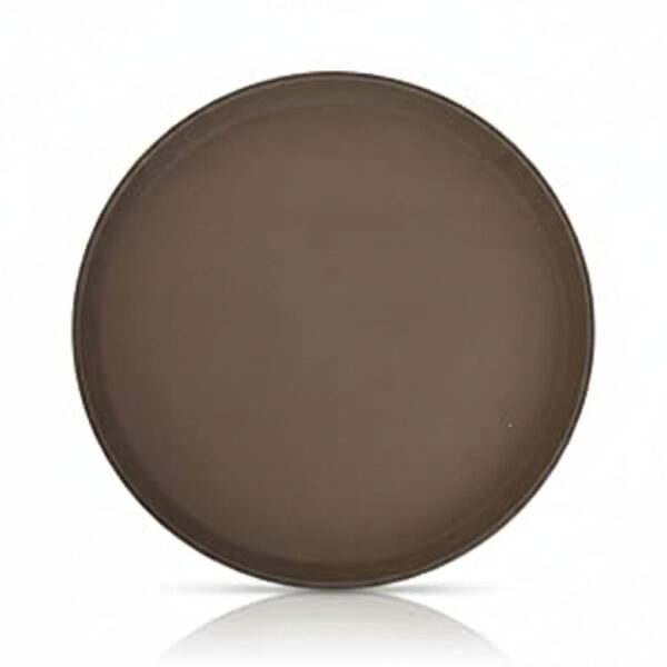 Brown Round Non Slip Tray Fiberglass 45cm
