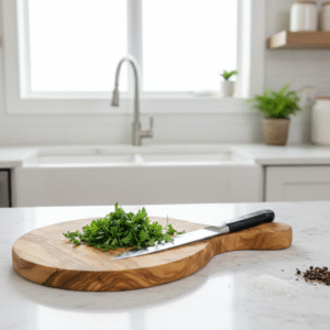 Olive Wood Round Pizza Board 25cm