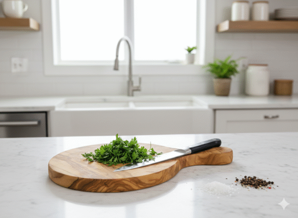Olive Wood Round Pizza Board 25cm