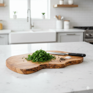 Olive Wood Oval Cutting Board 25cm