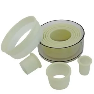 SET OF PASTRY CUTTERS ROUND PLAIN 9 PIECES