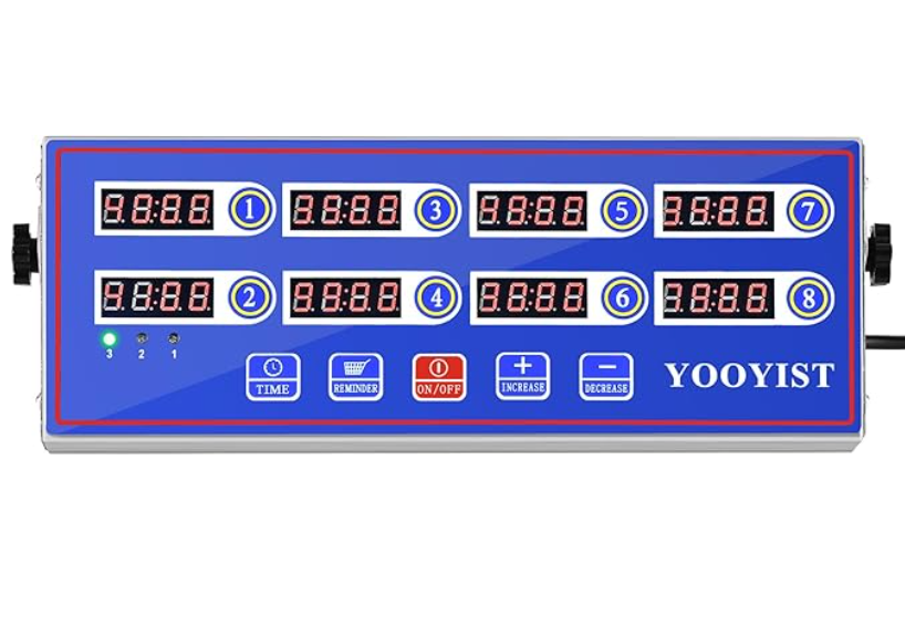 YOOYIST Commercial 8 Channels Digital Kitchen Timer