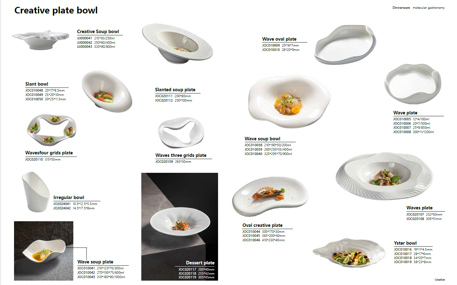 PREMIUM CERAMIC MOLECULAR CREATIVE PLATES PATTREN (HOTEL USE)