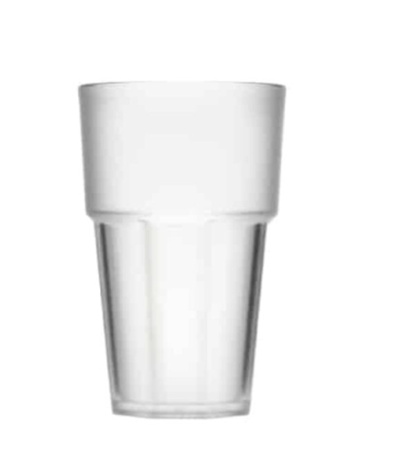 POLYCARBONATE CASABLANCA STACKABLE FROSTED TUMBLER 400 ML CLEAR