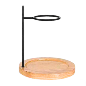 COFFEE POUR-OVER HOLDER WITH WOODEN BASE