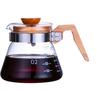COFFEE SERVER 01 WITH WOODEN HANDLE 600ML