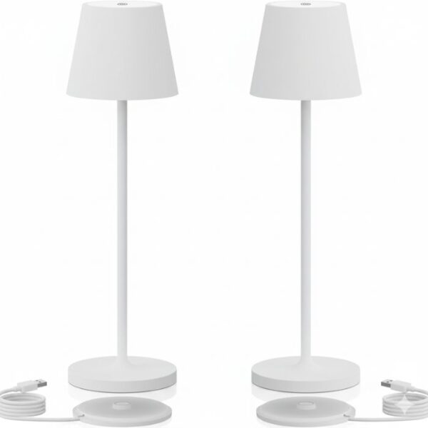 Cordless Table Lamps White Set of 2 Pack White 5200mAH