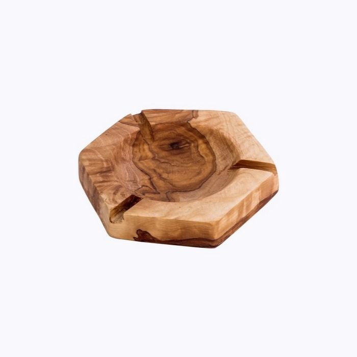 Olive Wood Hexagonal Ashtray