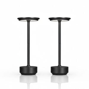 Cordless Table Lamp Set of 2 Black for Bar and Dining