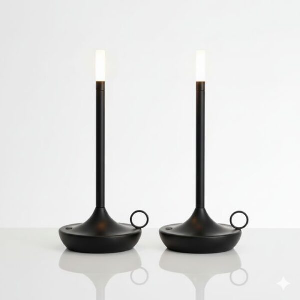 Cordless Table Lamp Set of 2 Black for Bar and Dining Cordless Table Lamp Set of 2 Black for Bar and Dining