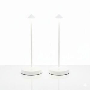 Cordless Table Lamp Set of 2 White for Bar and Dining
