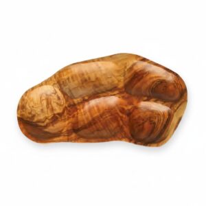 Olive Wood Flat Appetizer Tray - 5 Pits