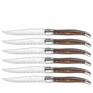 Premium Laguiole Steak Knife with Pakka Wood Handle 4.5" Serrated