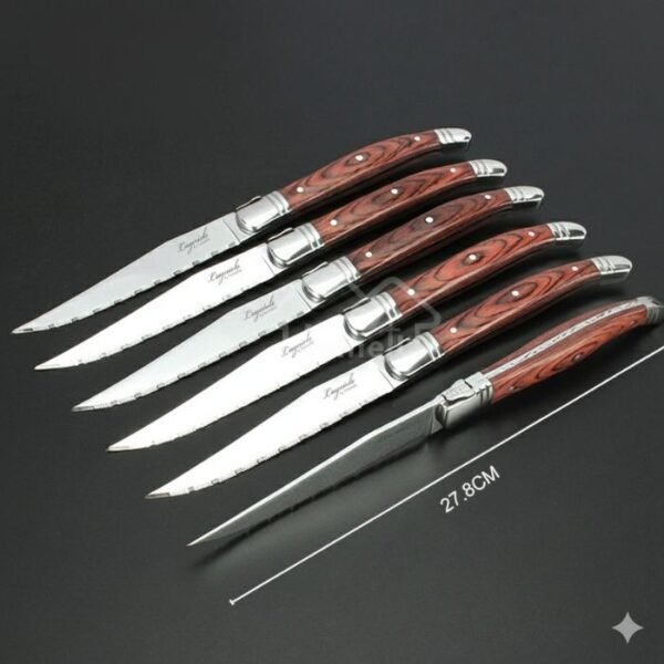 Premium Laguiole Steak Knife with Pakka Wood Handle 4.5" Serrated