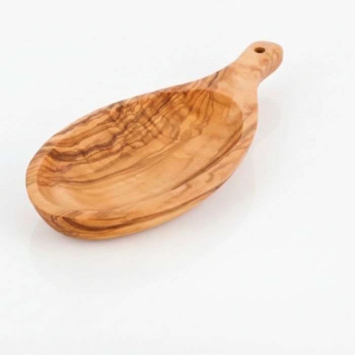 OLIVE WOOD BUTTER DIST WITH HANDLE