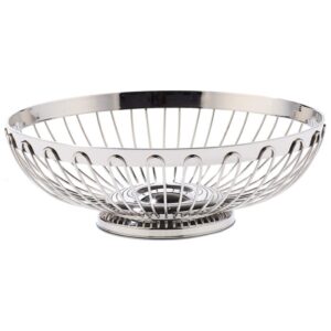 Oval Fruit Basket SS SILVER 24x11cm