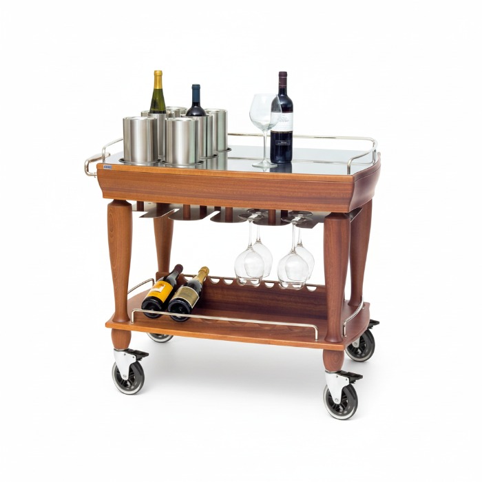 Wine Service Trolley Wooden (ZEPE)