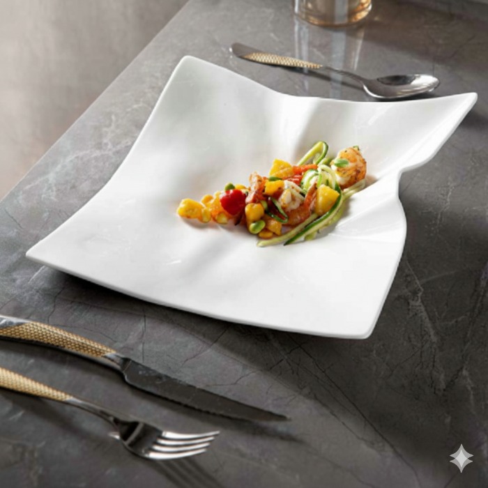 PREMIUM CERAMIC MOLECULAR CREATIVE PLATES PATTREN (HOTEL USE)
