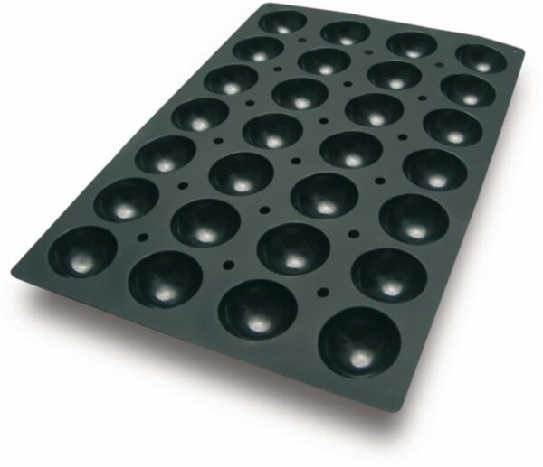 HALF BALL - SILICON BAKING MOULD - D 70X70 X H 20mm - 60 CUPS/BRIOCHETTES