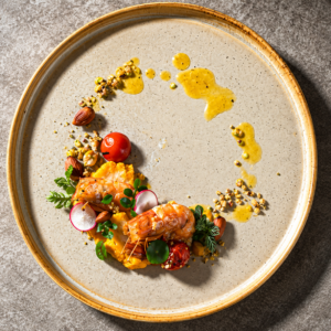 8 inch Brownish Yellow Flat Plate