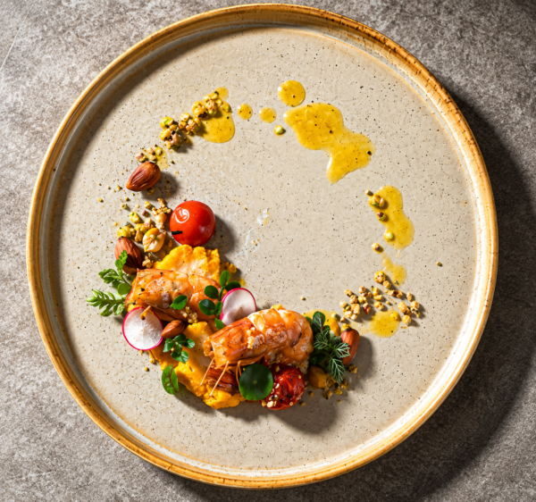 8 inch Brownish Yellow Flat Plate