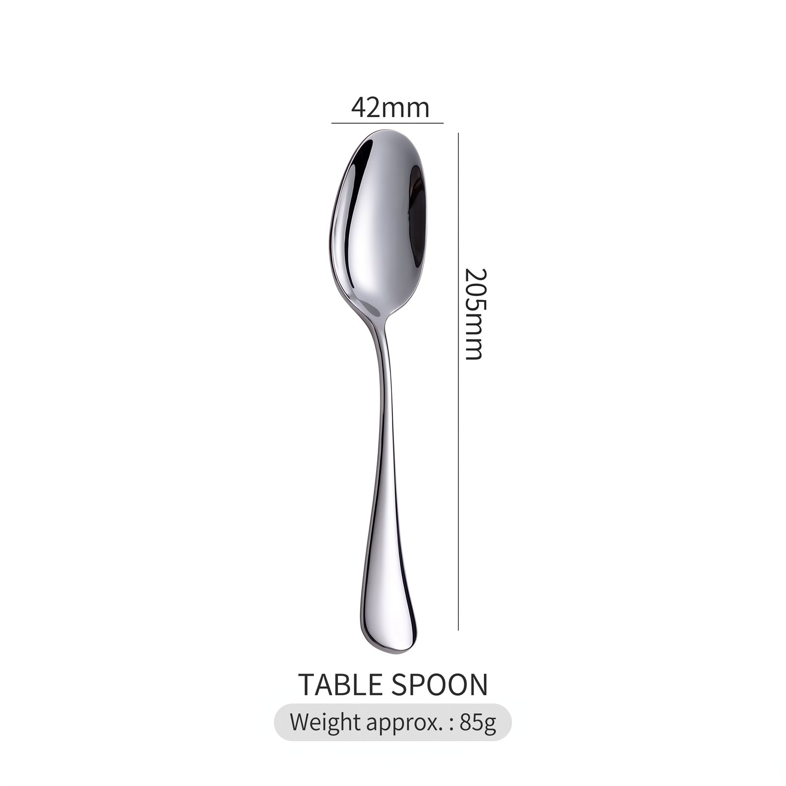 304 Stainless Steel Table Spoon Mirror Finish
