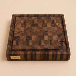 Legnovini 50x35cm Walnut Wood Butcher Block 6cm Thick