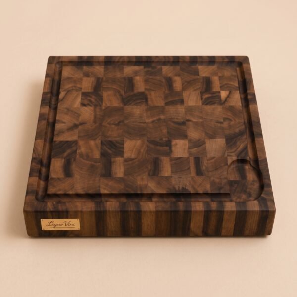 Legnovini Walnut Wood Butcher Block 50x35x6cm Legnovini 50x35cm Walnut Wood Butcher Block 6cm Thick