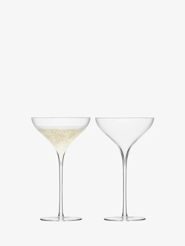 LSA International Savoy Champagne Saucer 250ml Set of 2