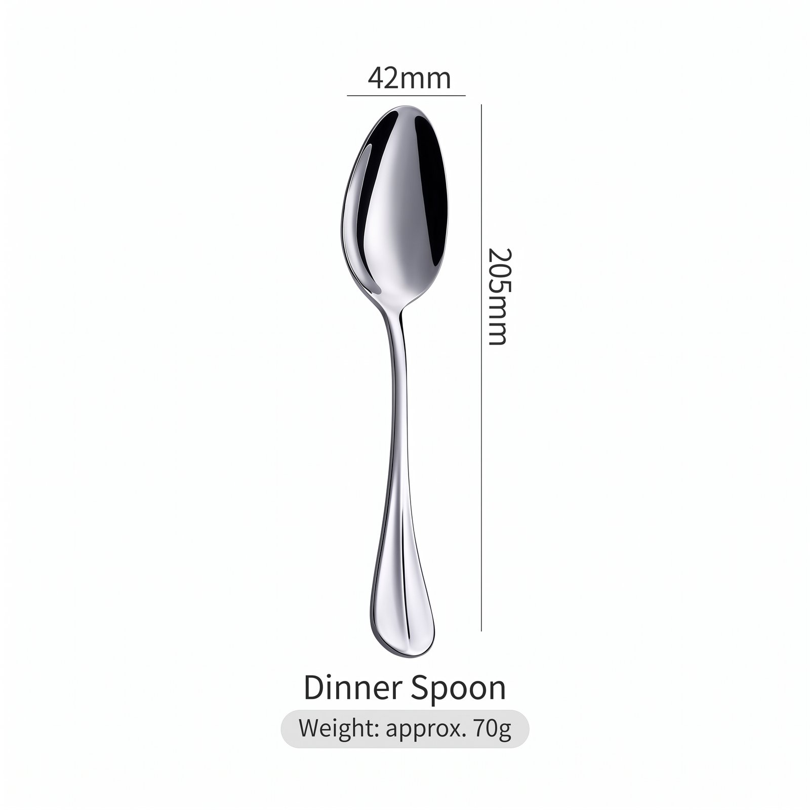 Prague Dinner Spoon 210mm 304 Stainless Steel